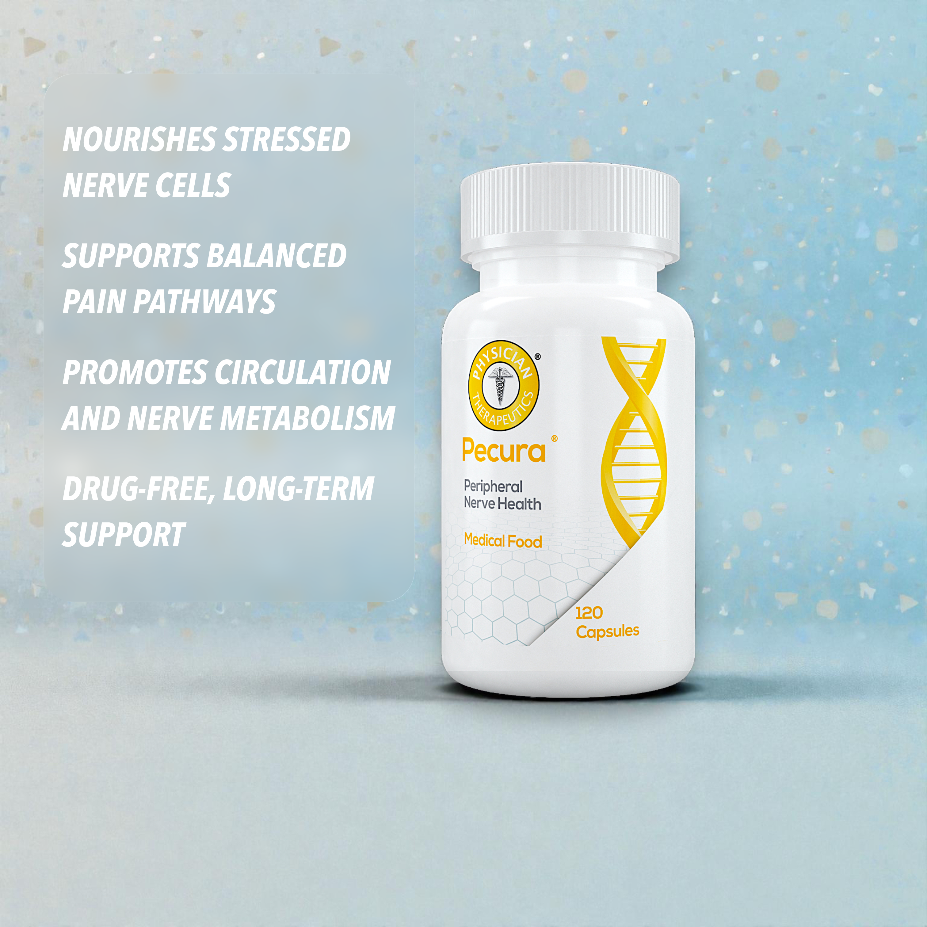 Percura® - for the dietary management of pain, inflammation, and loss of sensation associated with peripheral neuropathy (120 capsules)